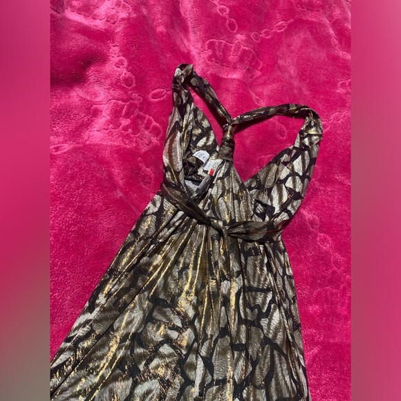 Touch 9 Flowy Gold Dress - Picture 3 of 6